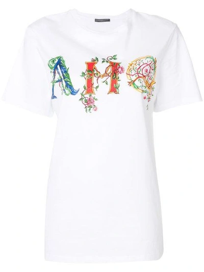 Alexander Mcqueen T-shirt Mit Logo-print - Weiss In White