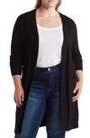 By Design Long Tunic Length Cardigan In Black