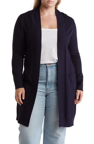 By Design Long Tunic Length Cardigan In Navy Blazer