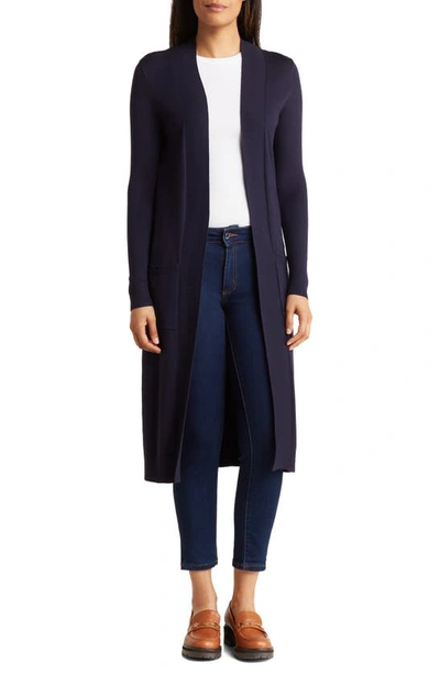 By Design Tribec Knee Length Cardigan In Navy Blazer