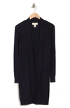 By Design Hudson Mid Thigh Lightweight Cardigan In Navy Blazer