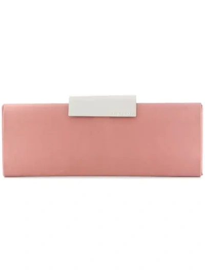 Sergio Rossi Colour-block Formal Clutch In Pink
