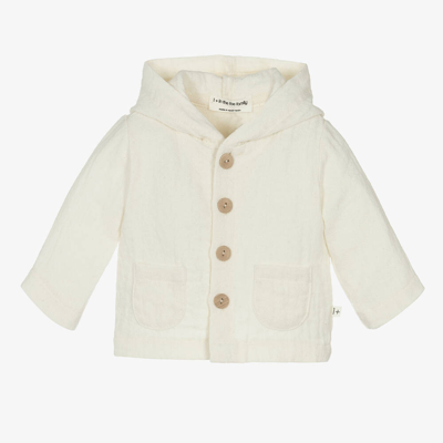 1+ In The Family Ivory Hooded Baby Jacket In Beige