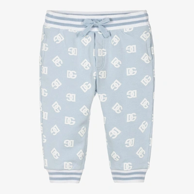 Dolce & Gabbana Babies' Boys Blue Cotton Dg Logo Joggers