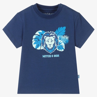 Mitch & Son Babies' Boys Navy Blue Cotton Lion T-shirt