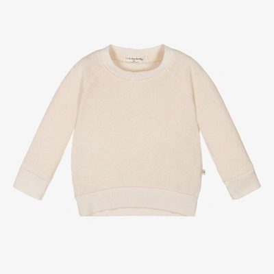 1+ In The Family Babies' Ivory Terry Towelling Sweatshirt
