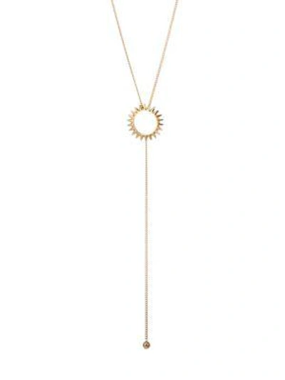 Jules Smith Sunshine Lariat Drop Necklace In Yellow Gold
