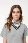 Rebecca Minkoff Paisley Symbols Bandana In White