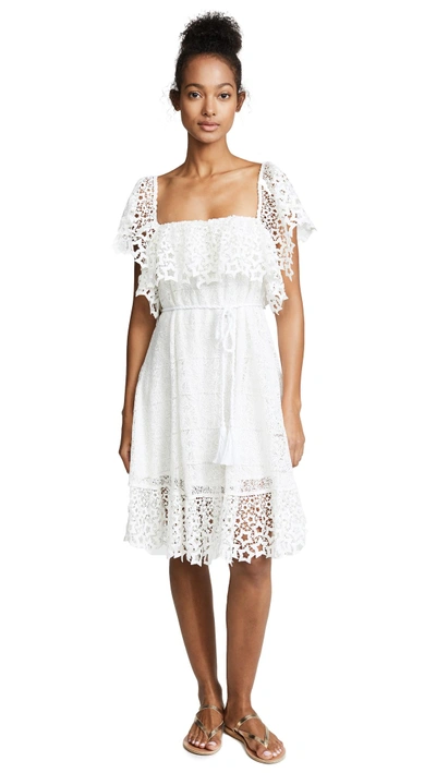 Miguelina Lotus Lace Haven Dress In White