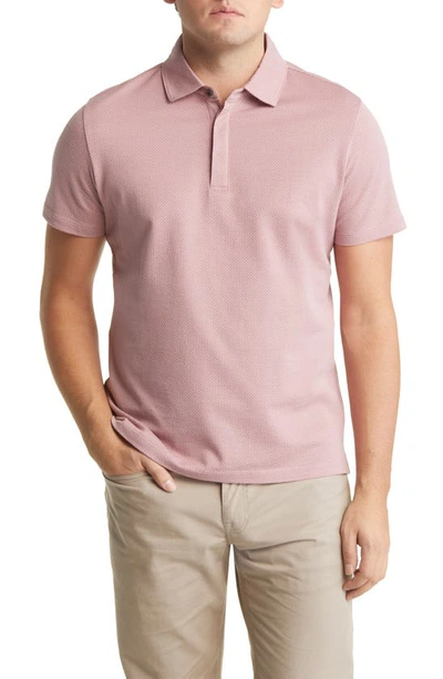 Robert Barakett Creston Short Sleeve Cotton Polo In Coral