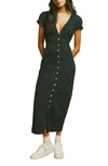 Free People New In Town Midi Dress In Black
