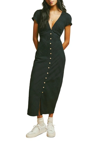 Free People New In Town Midi Dress In Black