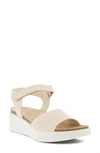 Ecco Corksphere™ Flowt Wedge Cork Sandal In Limestone