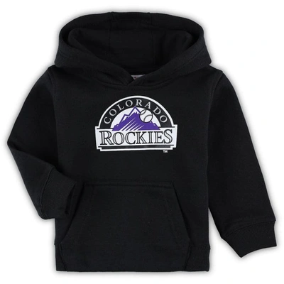 Outerstuff Kids' Toddler Black Colorado Rockies Team Primary Logo Fleece Pullover Hoodie