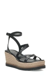 Lucky Brand Carolie Platform Wedge Sandal In Black