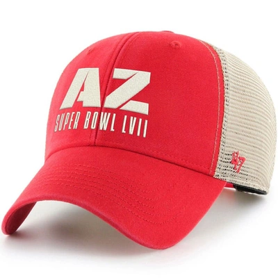 47 ' Red/natural Super Bowl Lvii Flagship Wash Mvp Snapback Hat