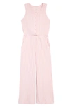 Treasure & Bond Kids' Rib Romper In Pink Smoke