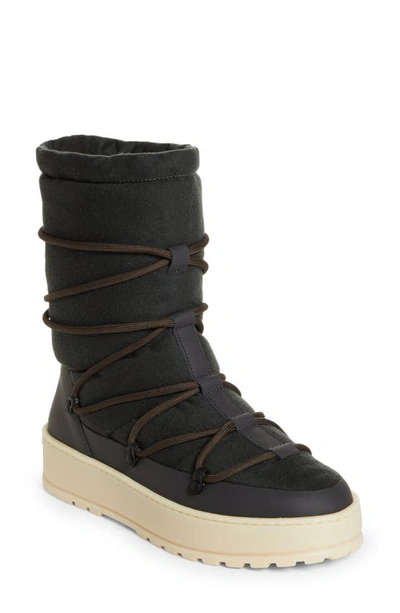 Loro Piana Men's Snow Wander Quilted Boots In Jungle Green