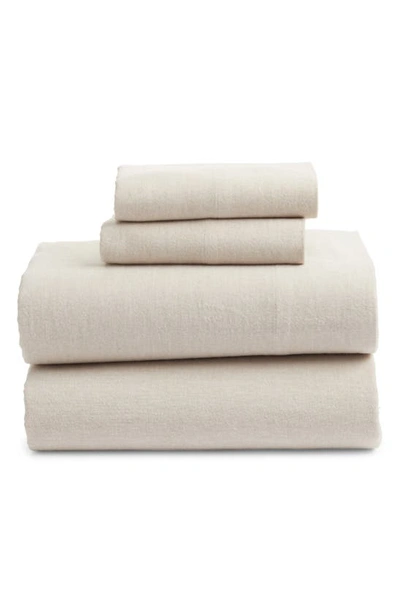 Nordstrom Flannel Sheet Set In Oatmeal Heather