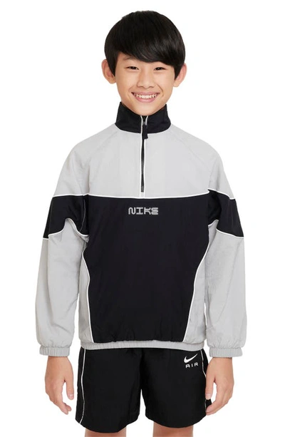 Nike Kids' Windrunner Anorak In Smoke Grey/ Black/ White