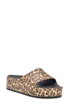Nine West Pool Platform Slide Sandal In Medium Natural