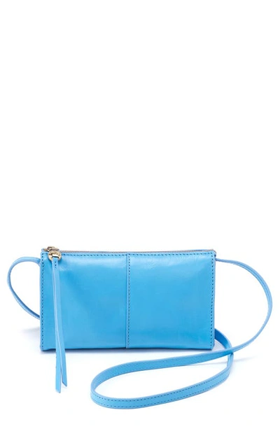 Hobo Jewel Leather Crossbody Bag In Tranquil Blue