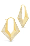 Sterling Forever Charlize Hoops Earring In Gold