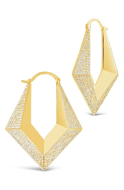 Sterling Forever Charlize Hoops Earring In Gold