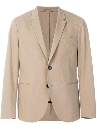 Neil Barrett Pocket Square Blazer In Neutrals