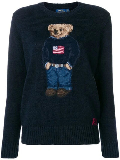 Polo Ralph Lauren The Iconic Polo Bear Sweater In Navy