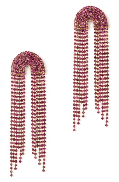 Deepa Gurnani Warren Earrings In Fuchsia