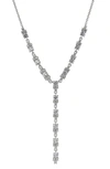 Nadri Tennis Cluster Y Necklace, 16 In Silver