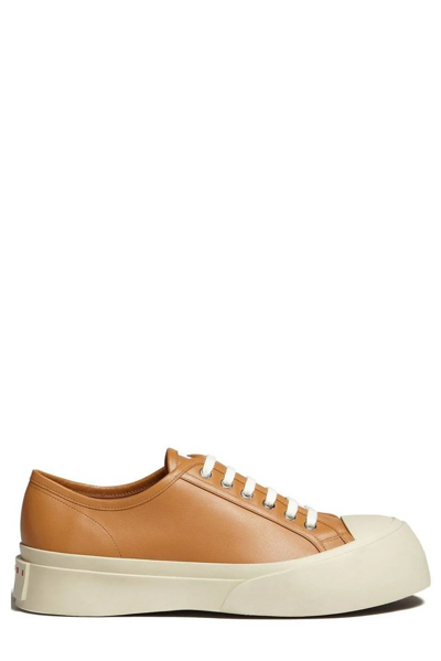 Marni Pablo Low-top Leather Sneakers In Sudan