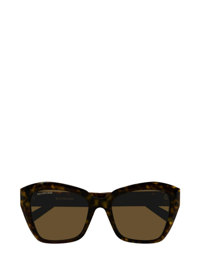 Balenciaga Eyewear Butterfly Frame Sunglasses In Havana