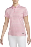 Nike Women's Dri-fit Victory Striped Golf Polo In Pink