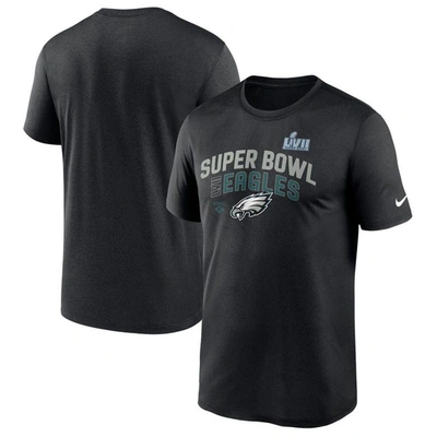 Nike Men's Dri-fit Super Bowl Lvii Bound (nfl Philadelphia Eagles) T-shirt In Black