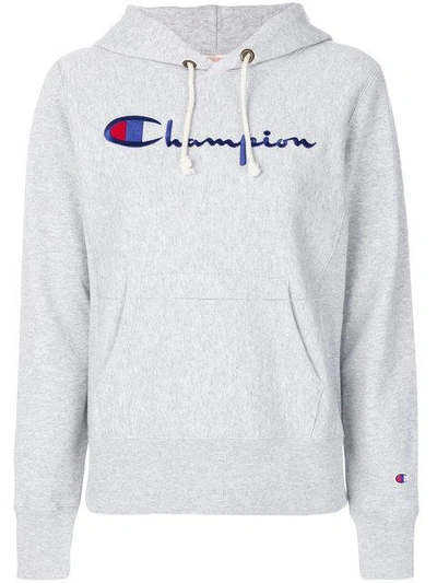 Champion Grey Big Logo Hoodie