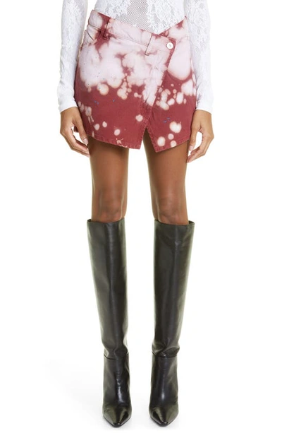 Attico ''eudra'' Pink And Bordeaux Mini Skirt