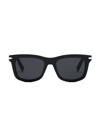 Dior Blacksuit S11i 10a0 Square Sunglasses In Shiny Black Smoke
