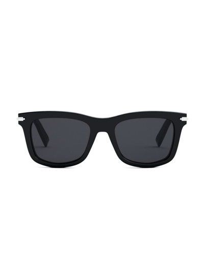 Dior Blacksuit S11i 10a0 Square Sunglasses In Shiny Black Smoke