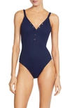 Robin Piccone Women's Amy One-piece Swimsuit In Navy