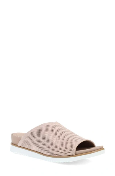 Eileen Fisher Kori Stretch Knit Slide Sandals In Blush