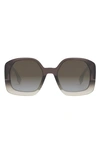 Fendi Ff Square Acetate Sunglasses In Brown/brown Gradient