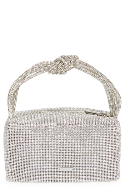 Cult Gaia Sienna Mini Embellished Top-handle Bag In Silver