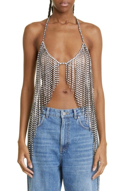 Womens Stella McCartney nude Crystal-Fringed Bralette