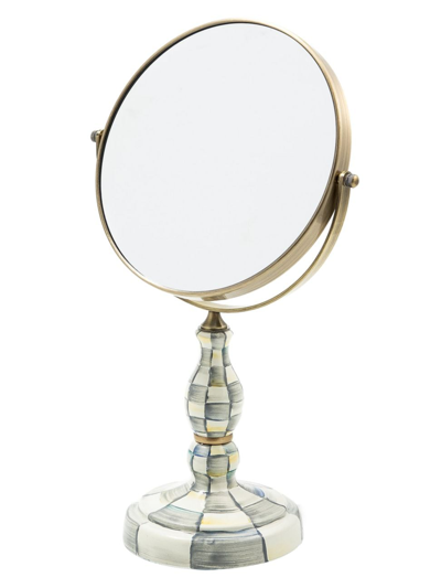 Mackenzie-childs Sterling Check Enamel Vanity Mirror