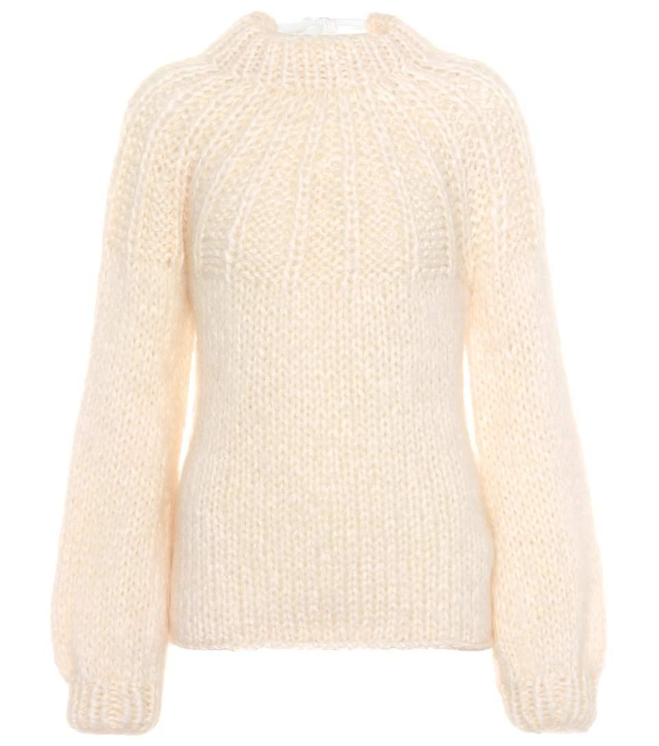 Enkelhed jeg er glad Lil Ganni Julliard Mohair And Wool Sweater In White | ModeSens