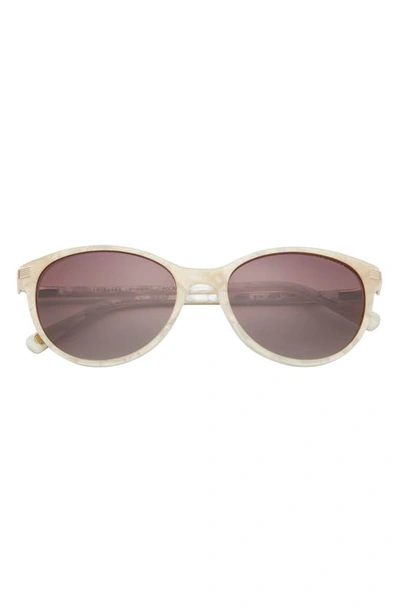 Ted Baker 56mm Cat Eye Sunglasses In Bone