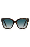 Marc Jacobs 53mm Gradient Square Sunglasses In Blue Shaded