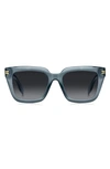 Marc Jacobs 52mm Gradient Square Sunglasses In Blue/gray Gradient